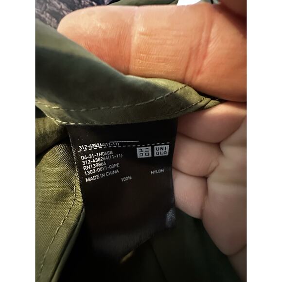 Uniqlo Large Women Button Up Green Relaxed Fit Light Jacket Midi 14-22 - Picture 6 of 10
